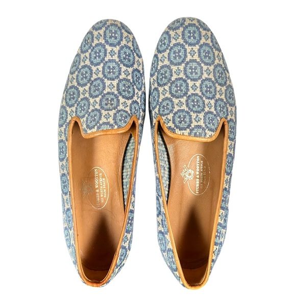 Stubbs & Wootton Shoes - STUBBS & WOOTTON Needlepoint Tapestry Flats